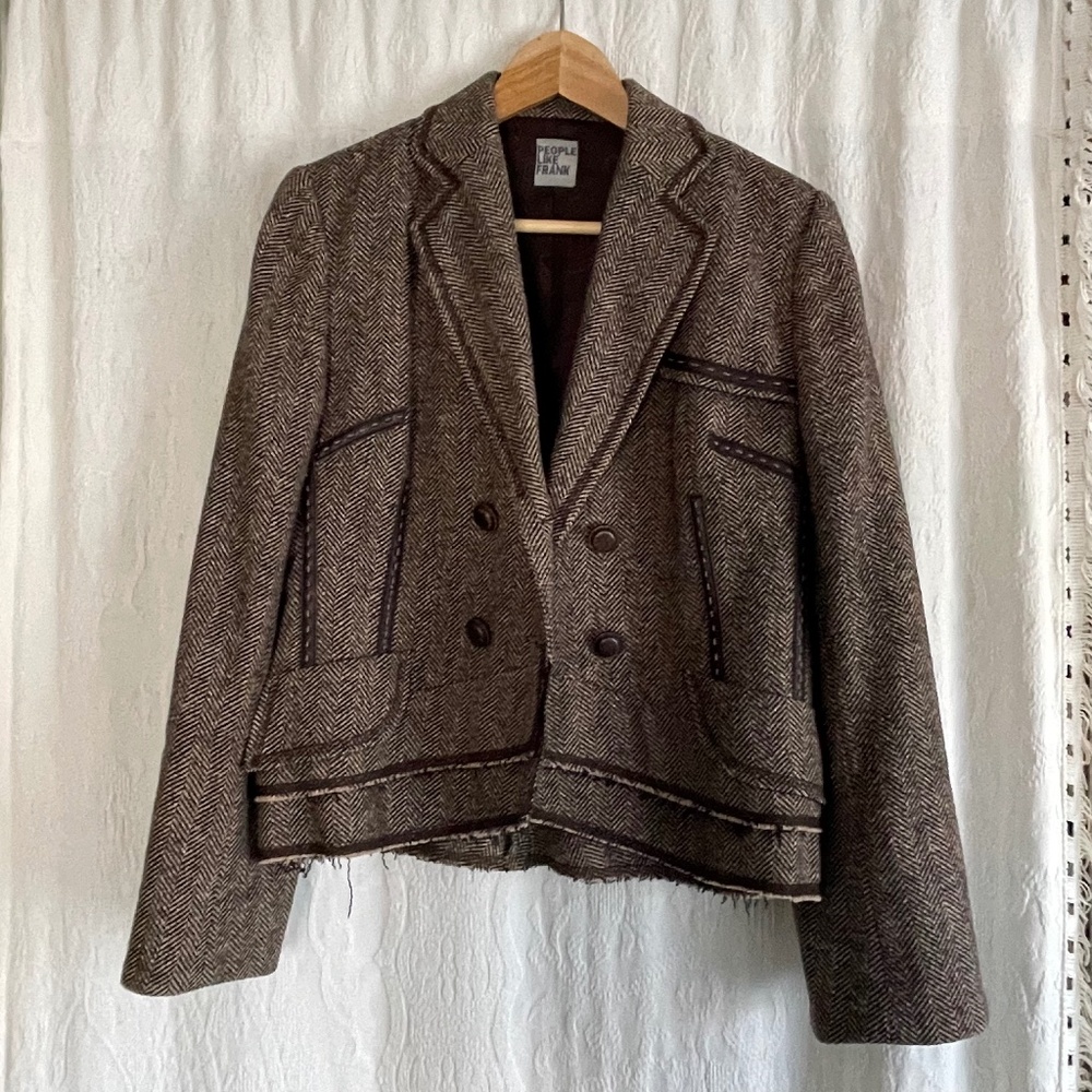 People Like Frank Herringbone Blazer